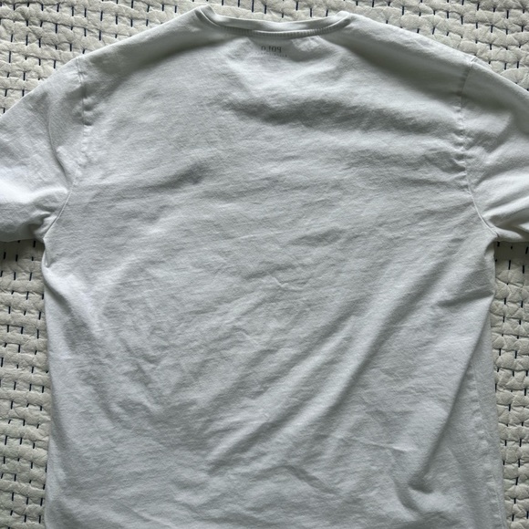 Men’s Large White Ralph Lauren Polo Cotton V Neck Short Sleeve Tee-Shirt - Picture 3 of 5